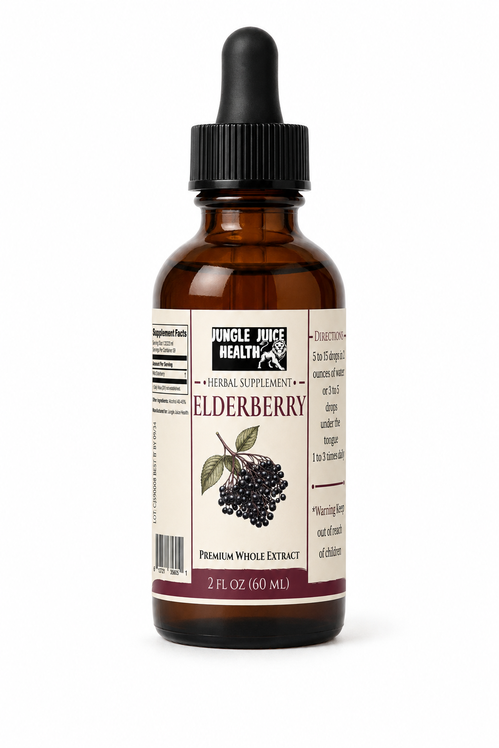 Jungle Juice Health Elderberry Tincture 2oz