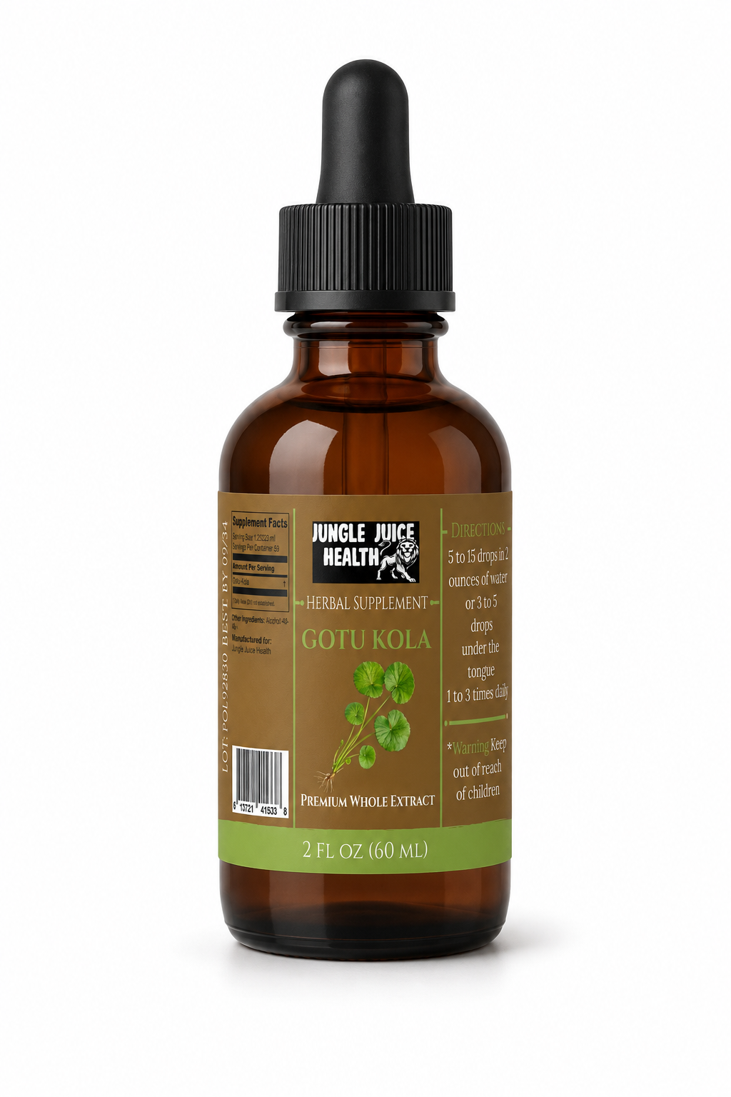 Jungle Juice Health Gotu Kola Tincture 2oz